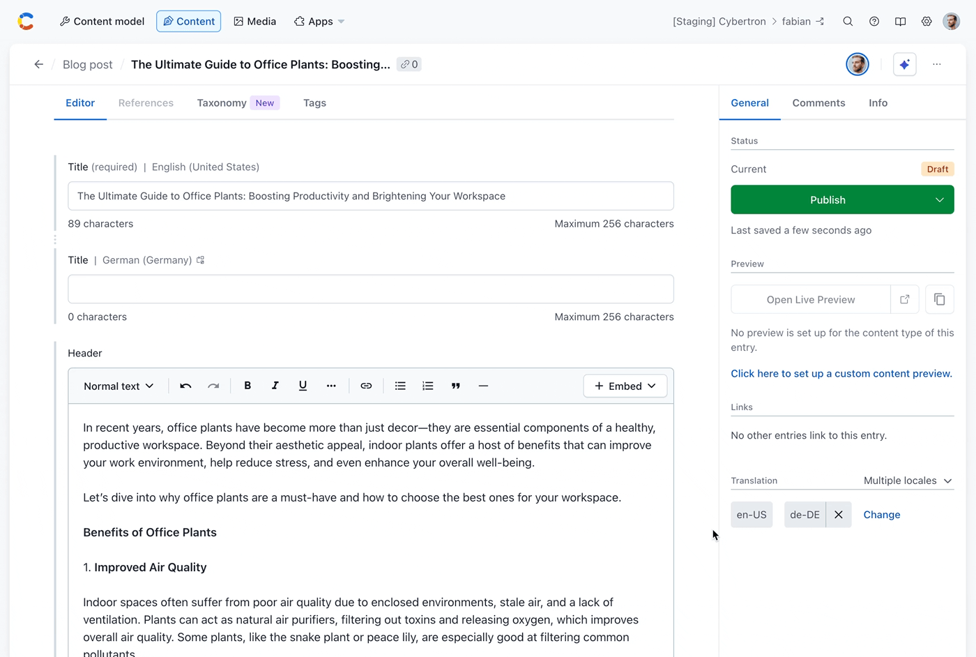 Contentful AI Actions embeds generative AI directly into your workflows, helping teams create, translate, and optimise content.